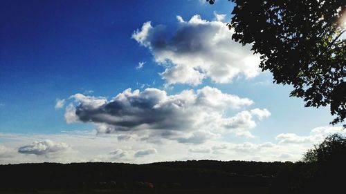 Scenic view of landscape against cloudy sky