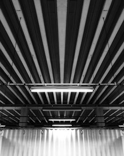 Low angle view of illuminated ceiling of building