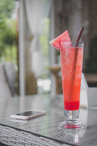 Close-up of drink on table