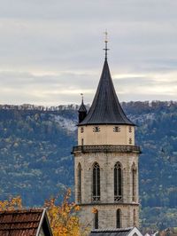 Low angle view of church against sky