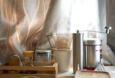 Close-up of person preparing food in kitchen