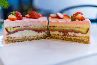 Close-up of cake on plate