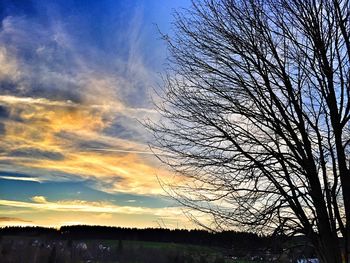 Scenic view of landscape at sunset