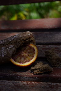 Close-up of fruits on table