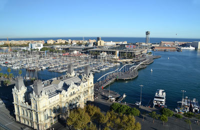 High angle view of city