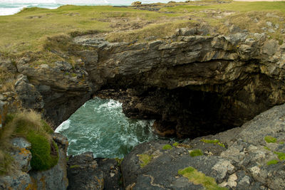 Rock formations by sea