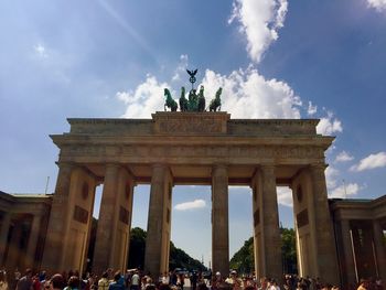 Low angle view of brandenburg gate