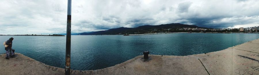 Panoramic view of sea against sky