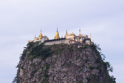 Low angle view of traditional building against sky