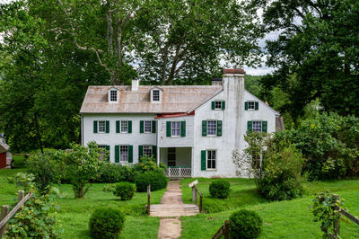 View of house in garden