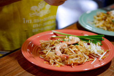 Close-up of meal served in plate