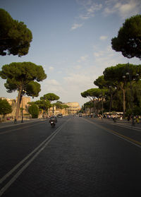 Road passing through city