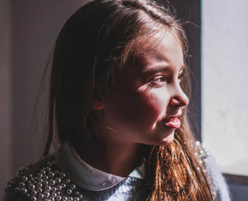 Close-up of young woman