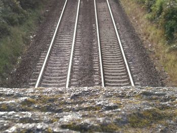 Surface level of railroad track