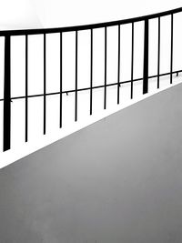 High angle view of white wall