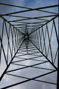 Low angle view of a metal structure