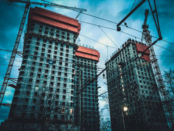 Low angle view of buildings against sky
