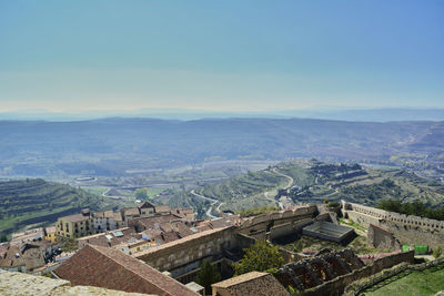 Picturesque village landscape in the mountains, colors of nature