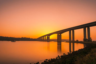 Sunrise over the river orwell near ipswich, suffolk, uk