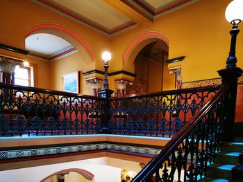 Interior of illuminated building