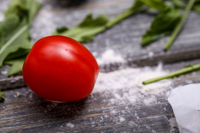 Close-up of tomatoes on table