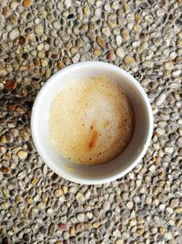 Directly above shot of coffee on table