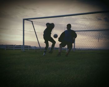 Boy playing with soccer ball