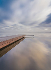 Low angle view of bridge against sky