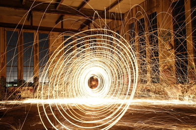 Light trails at night