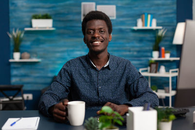 Portrait of smiling young man