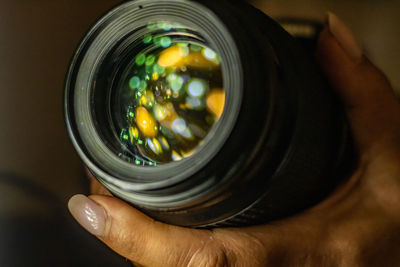 Midsection of person photographing