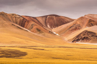 Scenic view of desert against sky