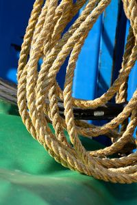 Close-up of yellow ropes