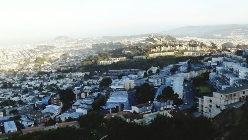 High angle shot of townscape