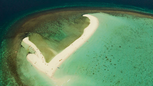 High angle view of beach