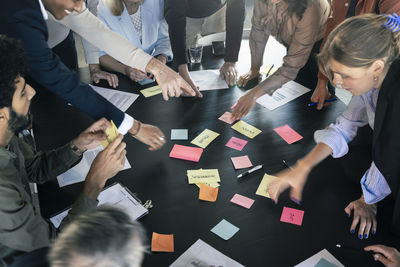 Group of business people during meeting in office