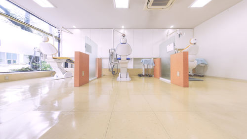 Empty corridor in building