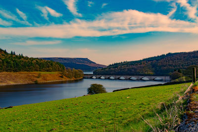 Scenic view of river against sky