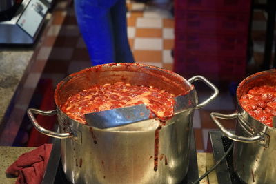 Close-up of food on table