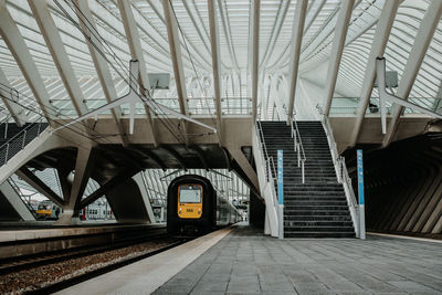 Train at railroad station platform