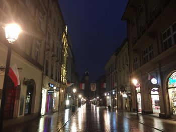 Illuminated city at night