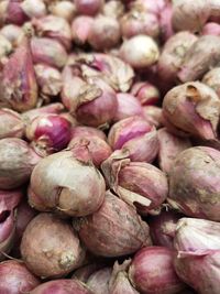 Full frame shot of onions for sale at market stall