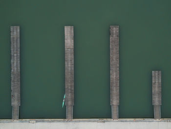 Aerial view of pier over sea