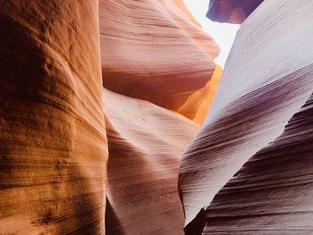 Low angle view of rock formation