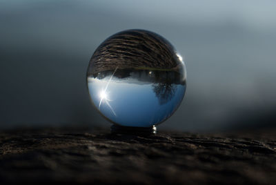 Close-up of crystal ball