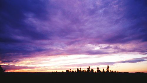 Scenic view of landscape against cloudy sky