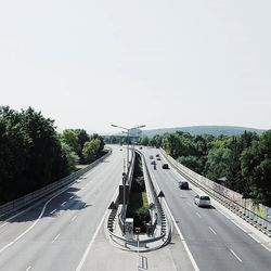 Cars moving on road