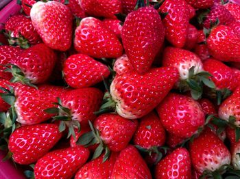 Full frame shot of strawberries