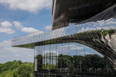 Low angle view of bridge against sky