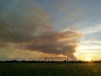 Dramatic sky over landscape